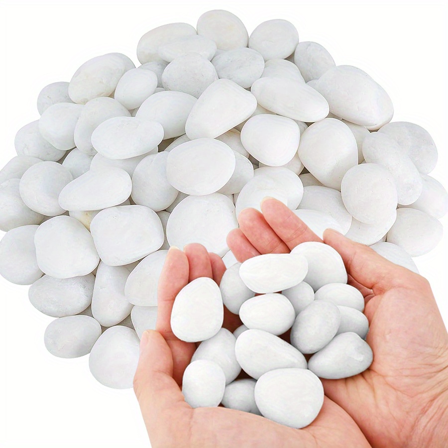 Aquarium Plants Book - 200/400g branco alto polido seixos naturais