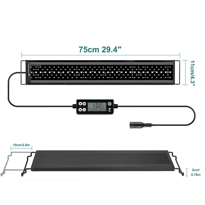 Planted Aquarium Hours - Nova Luz LED de Espectro Completo