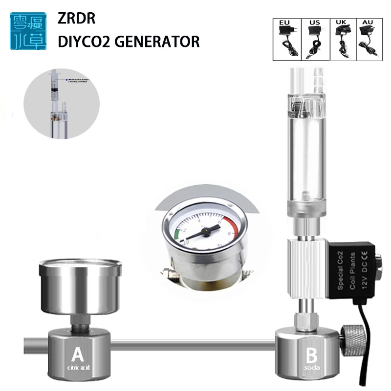 Planted Aquarium Equipment - Kit de sistema gerador de CO2