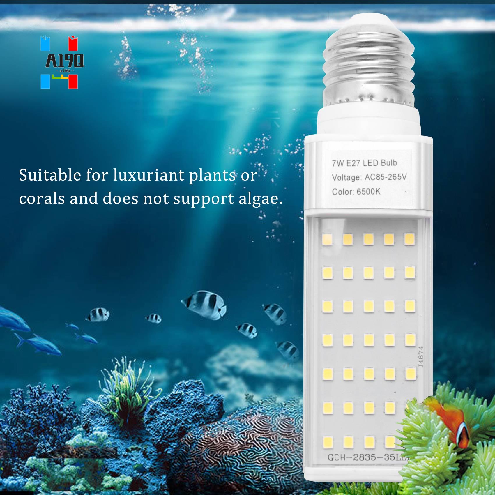 Planted Aquarium Materials - A19Q-Fishpod Branco Planta Aquário 7W Cresce
