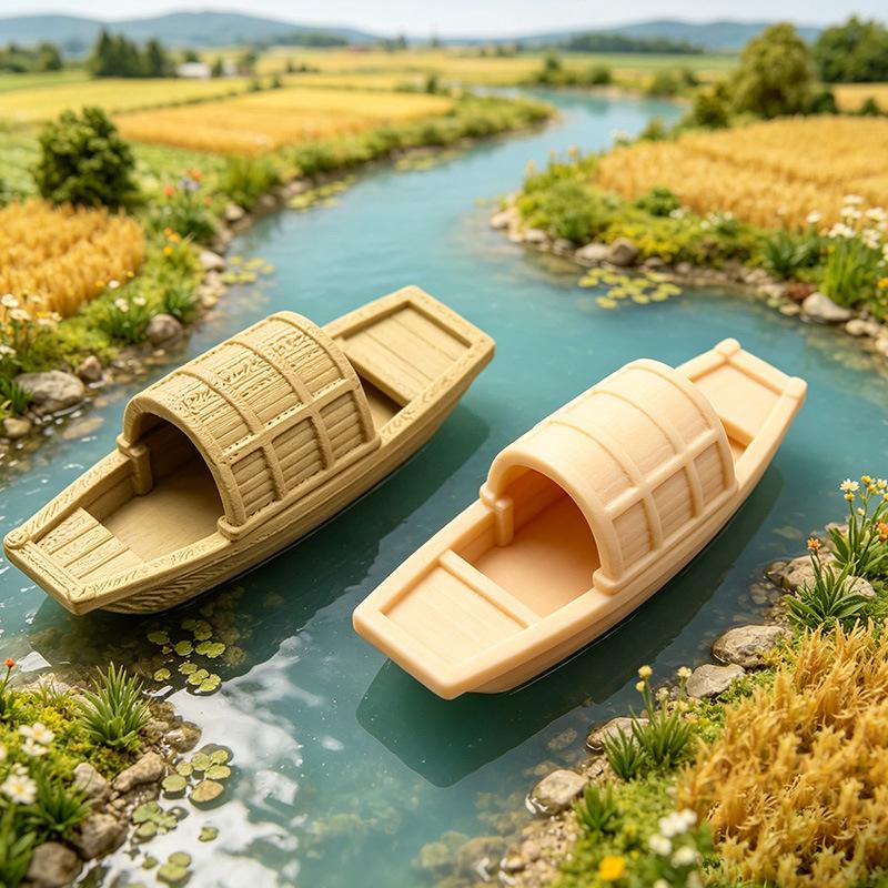 Aquarium Planting Ideas - 【S】Miniatura de Barco Flutuante Simulado para