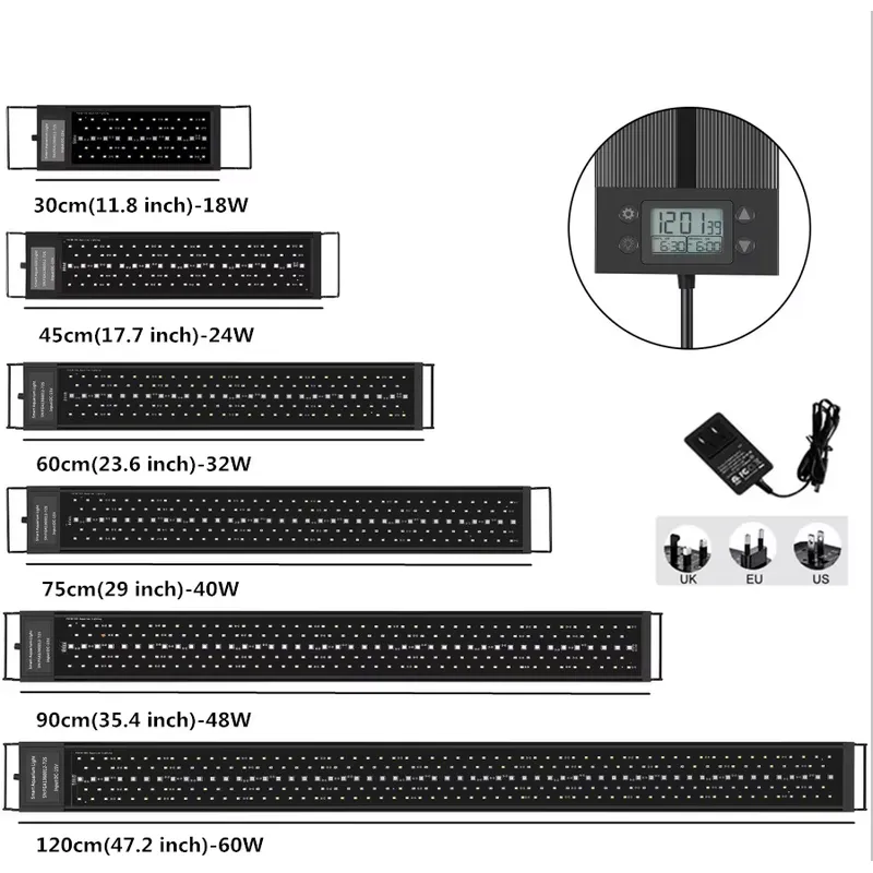 Planted Aquarium Hours - Luz LED para Aquário 45cm 24W