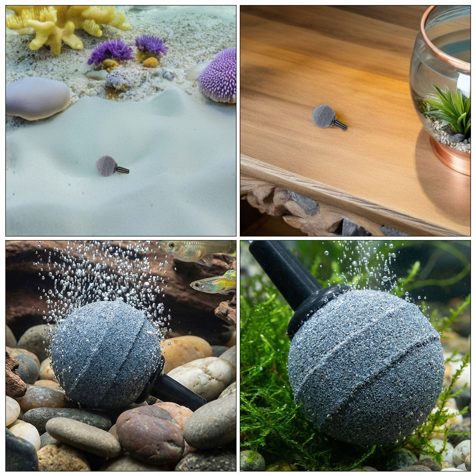 12 Peças de Pedra Difusora de  - Planted Aquarium Air Stone avaliação e preço