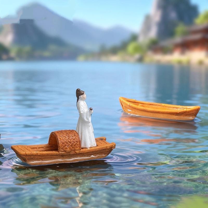 【S】Miniatura de Barco Flutuant - Aquarium Planting Ideas avaliação e preço