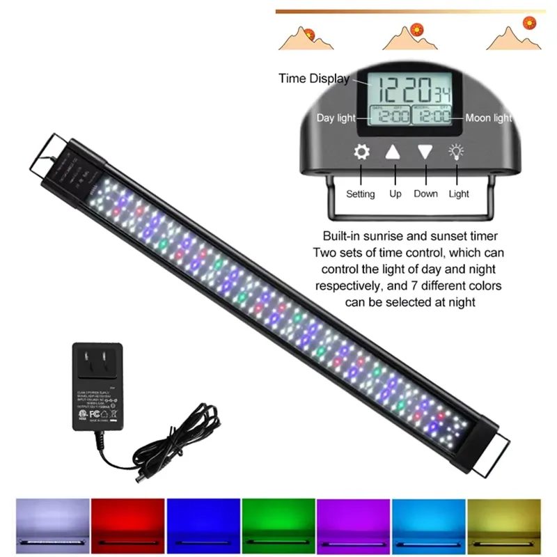 Luz LED para Aquário 48W IP68  - Planted Aquarium Hours avaliação e preço