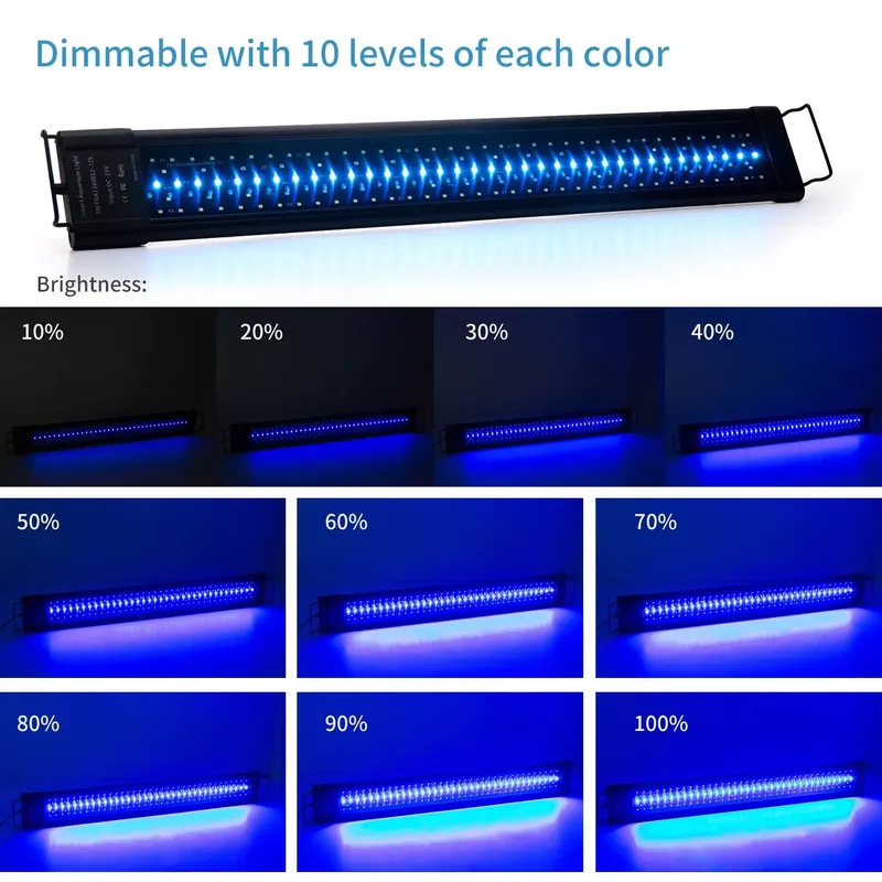 Luz LED para Aquário 48W IP68  - Planted Aquarium Hours avaliação e preço